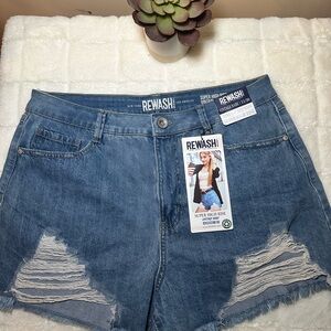 Rewash Women's Distressed Blue Jean Shorts🍿